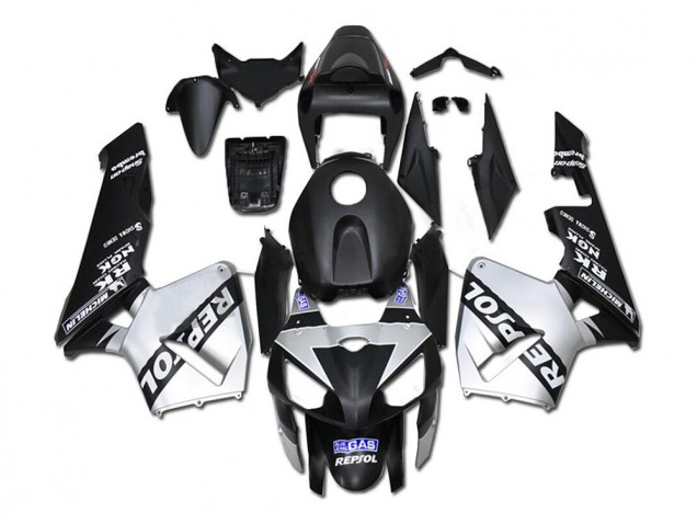 Billigste Silber Repsol Schwarz Honda CBR 600 RR 2005-2006 Verkleidungen
