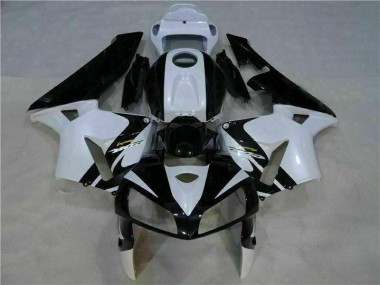 Billigste Weiß Schwarz Honda CBR 600 RR 2005-2006 Vollverkleidung