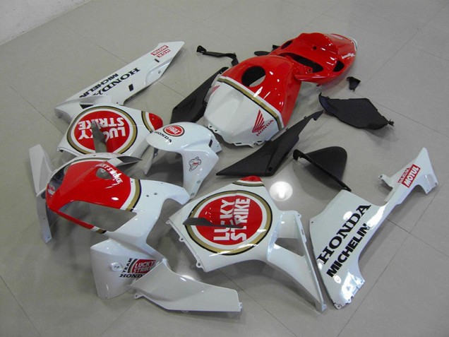 Billigste Perl Weiß Lucky Strike Honda CBR 600 RR 2005-2006 Verkleidungen