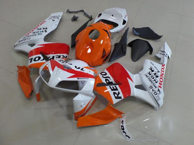 Billigste Orange Weiß Repsol Honda CBR 600 RR 2005-2006 Verkleidungen