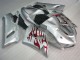 Billigste Silber Rot Flammen Kawasaki ZX6R 2005-2006 Verkleidungen