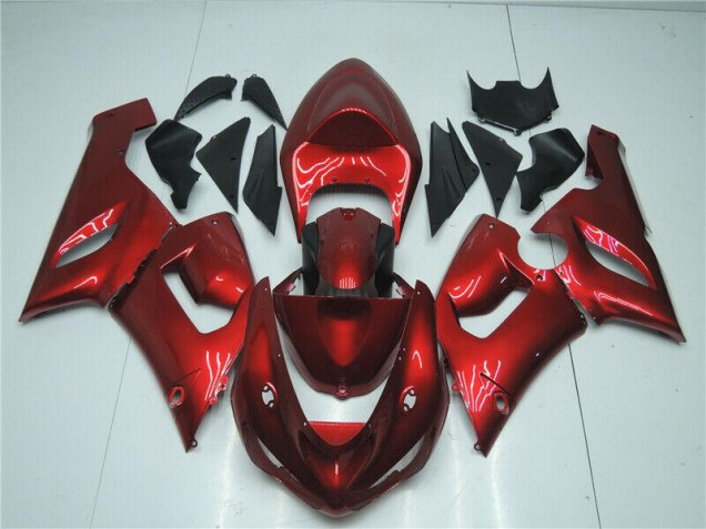 Billigste Candy Rot Kawasaki ZX6R 2005-2006 Verkleidungen