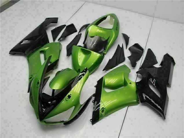 Billigste Grün Kawasaki ZX6R 2005-2006 Verkleidung