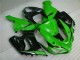 Billigste Grün Weiß Schwarz Kawasaki ZX6R 2005-2006 Verkleidungen