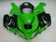 Billigste Grün Weiß Schwarz Kawasaki ZX6R 2005-2006 Verkleidungen