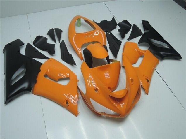Billigste Orange Schwarz Kawasaki ZX6R 2005-2006 Verkleidungen