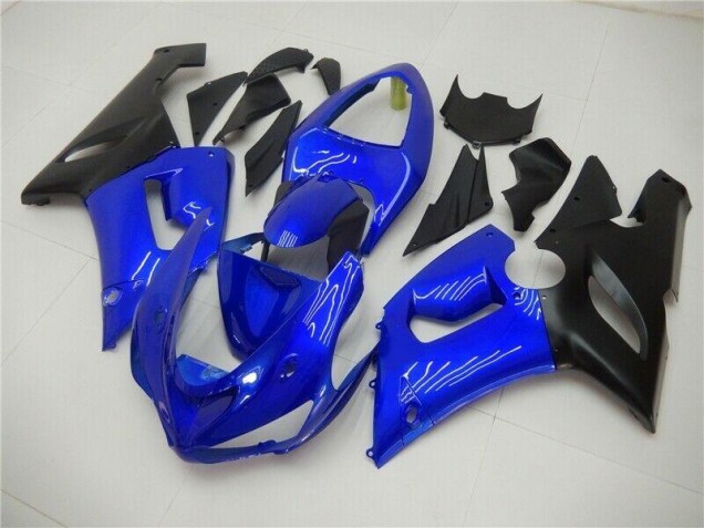 Billigste Blau Kawasaki ZX6R 2005-2006 Verkleidungen