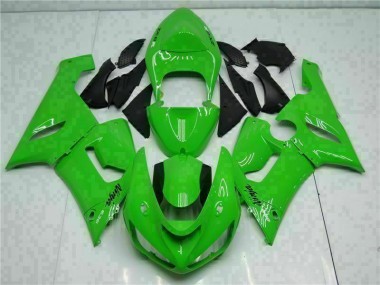 Billigste Grün Kawasaki ZX6R 2005-2006 VollVerkleidungen & Plastik