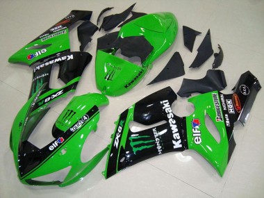 Billigste Grünes Monster Kawasaki ZX6R 2005-2006 Verkleidungen