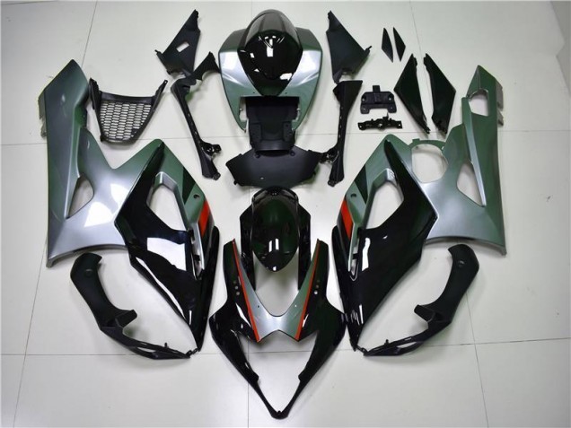 Billigste Schwarz Silber Suzuki GSXR 1000 K5 2005-2006 Verkleidungen Billigste Schwarz Silber Suzuki GSXR 1000 K5 2005-2006 Verkleidungen