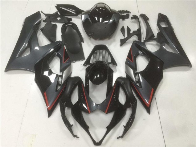 Billigste Schwarz Grau Suzuki GSXR 1000 K5 2005-2006 Verkleidungen Billigste Schwarz Grau Suzuki GSXR 1000 K5 2005-2006 Verkleidungen