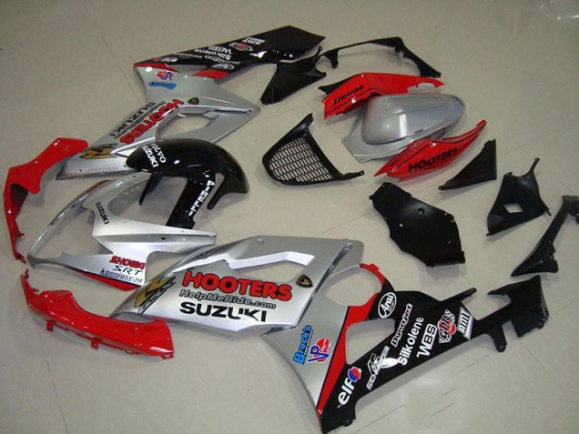 Billigste Silber Und Rot Suzuki GSXR 1000 K5 2005-2006 Verkleidungen Billigste Silber Und Rot Suzuki GSXR 1000 K5 2005-2006 Verkleidungen