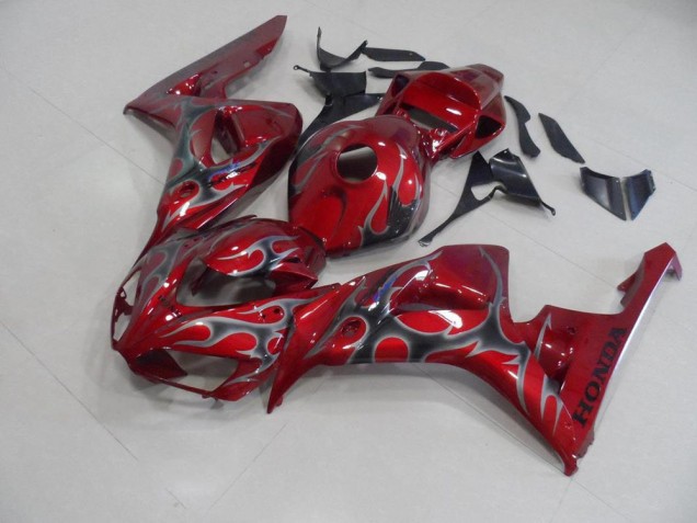 Billigste Rot Silber Flamme Honda CBR 1000 RR 2006-2007 Verkleidungen