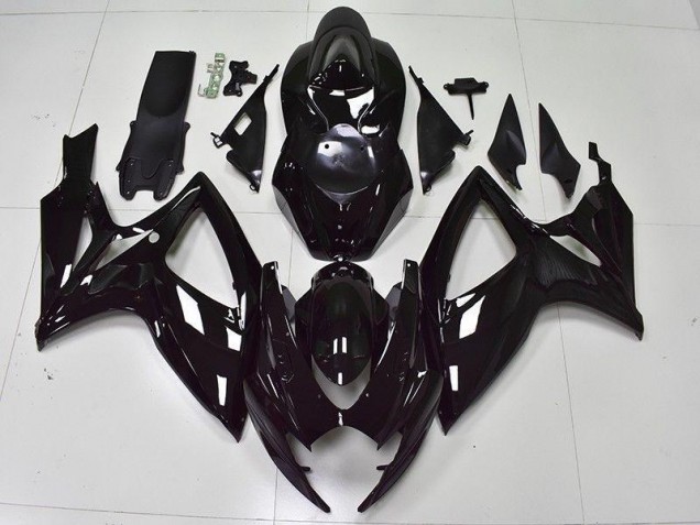 Billigste Glänzend Schwarz Suzuki GSXR 600 / 750 K6 2006-2007 Verkleidungen Billigste Glänzend Schwarz Suzuki GSXR 600 / 750 K6 2006-2007 Verkleidungen