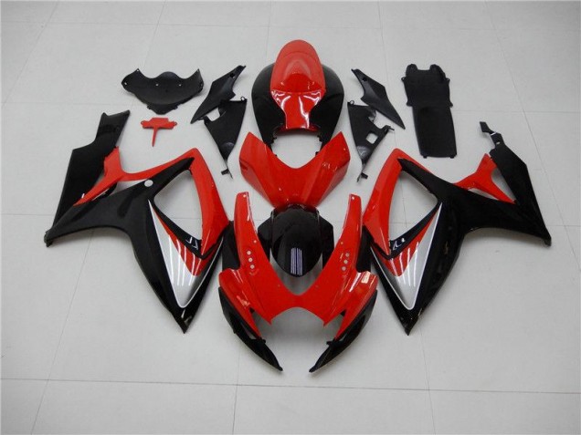 Billigste Rot Schwarz Suzuki GSXR 600 / 750 K6 2006-2007 Verkleidungen Komplett Sets Billigste Rot Schwarz Suzuki GSXR 600 / 750 K6 2006-2007 Verkleidungen Komplett Sets