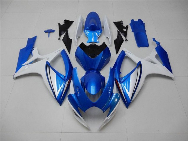 Billigste Blau Weiß Suzuki GSXR 600 / 750 K6 2006-2007 Verkleidungen Billigste Blau Weiß Suzuki GSXR 600 / 750 K6 2006-2007 Verkleidungen