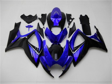 Billigste Blau Schwarz Suzuki GSXR 600 / 750 K6 2006-2007 Verkleidungen & Plastik