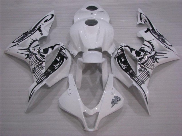 Billigste Schwarz Weiß Honda CBR 600 RR 2007-2008 Verkleidung