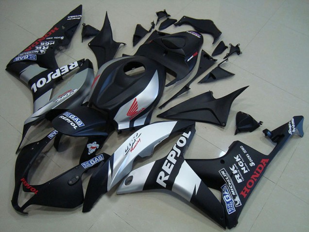 Billigste Matt Schwarz Silber Repsol Honda CBR 600 RR 2007-2008 Verkleidungen
