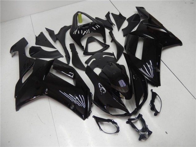 Billigste Glänzend Schwarz Kawasaki ZX6R 2007-2008 Verkleidung Billigste Glänzend Schwarz Kawasaki ZX6R 2007-2008 Verkleidung