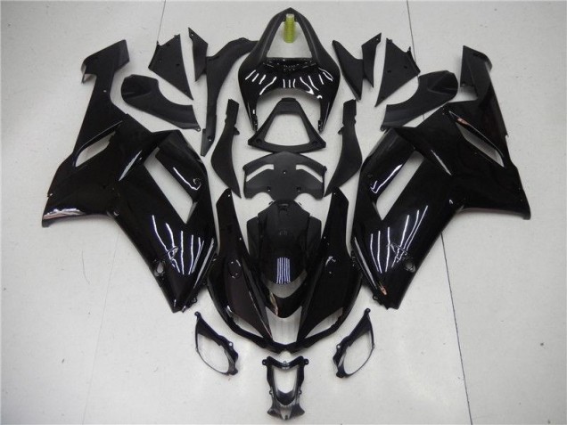 Billigste Glänzend Schwarz Kawasaki ZX6R 2007-2008 Verkleidung Billigste Glänzend Schwarz Kawasaki ZX6R 2007-2008 Verkleidung