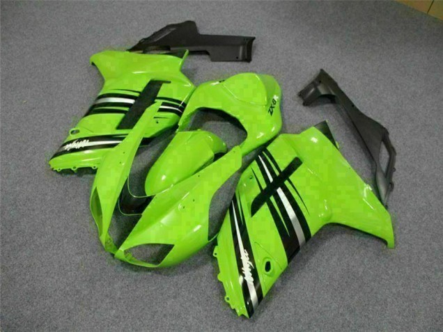 Billigste Grün Schwarz Kawasaki ZX6R 2007-2008 Verkleidungen Billigste Grün Schwarz Kawasaki ZX6R 2007-2008 Verkleidungen