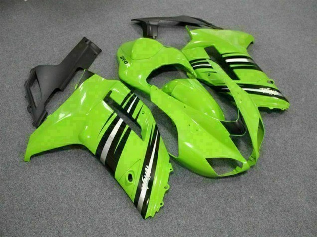 Billigste Grün Schwarz Kawasaki ZX6R 2007-2008 Verkleidungen Billigste Grün Schwarz Kawasaki ZX6R 2007-2008 Verkleidungen