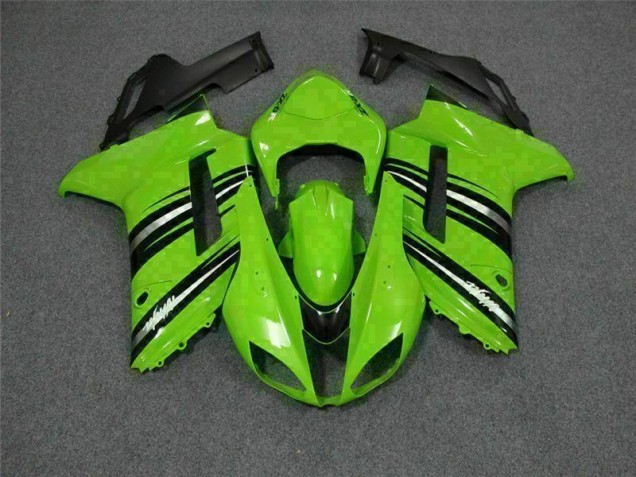 Billigste Grün Schwarz Kawasaki ZX6R 2007-2008 Verkleidungen Billigste Grün Schwarz Kawasaki ZX6R 2007-2008 Verkleidungen