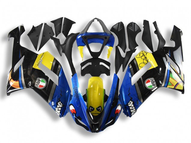 Billigste Blau Hai Kawasaki ZX6R 2007-2008 Verkleidungen