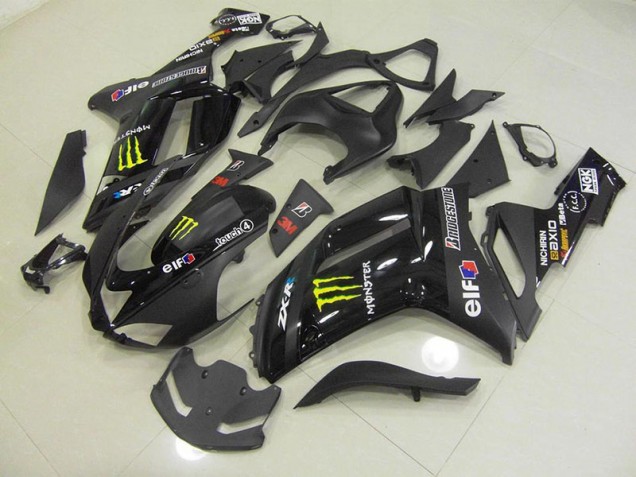 Billigste Schwarz Monster Kawasaki ZX6R 2007-2008 Verkleidungen