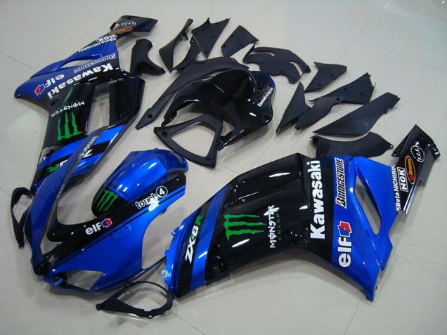 Billigste Blau Monster Kawasaki ZX6R 2007-2008 Verkleidungen