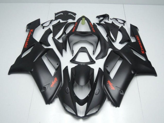 Billigste Matt Schwarz mit rotem Aufkleber Kawasaki ZX6R 2007-2008 Verkleidungen Billigste Matt Schwarz mit rotem Aufkleber Kawasaki ZX6R 2007-2008 Verkleidungen