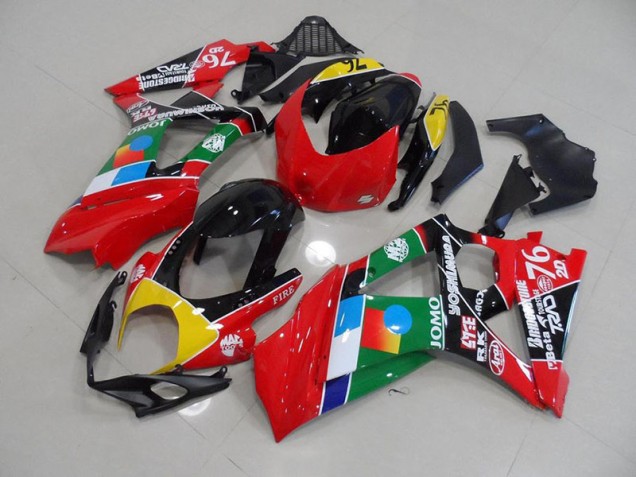 Billigste Rot und Grün Suzuki GSXR 1000 K7 2007-2008 Verkleidungen Billigste Rot und Grün Suzuki GSXR 1000 K7 2007-2008 Verkleidungen