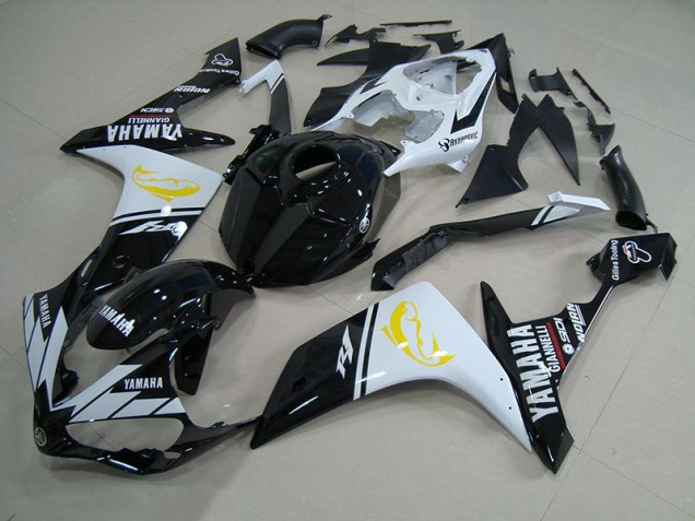 Billigste Schwarz Weißer Dolphin Yamaha R1 2007-2008 Verkleidungen