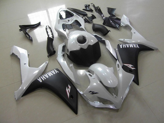 Billigste Perl Weiß Matt Schwarz Yamaha R1 2007-2008 Verkleidungen