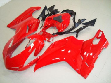 Billigste Rot Ducati 848 1098 1198 2007-2014 Verkleidungen