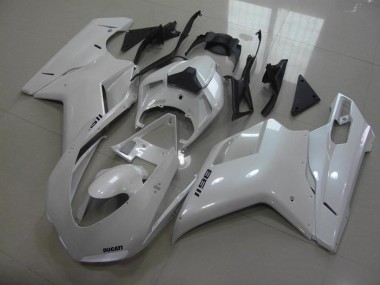Billigste BirnenWeiß, schwarze Aufkleber Ducati 848 1098 1198 2007-2014 Verkleidungen