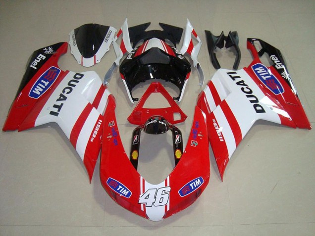 Billigste Rot Weiß 46 Ducati 848 1098 1198 2007-2014 Verkleidungen Billigste Rot Weiß 46 Ducati 848 1098 1198 2007-2014 Verkleidungen