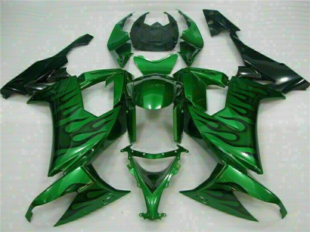 Billigste Grüne Flamme Kawasaki ZX10R 2008-2010 Verkleidungen Billigste Grüne Flamme Kawasaki ZX10R 2008-2010 Verkleidungen