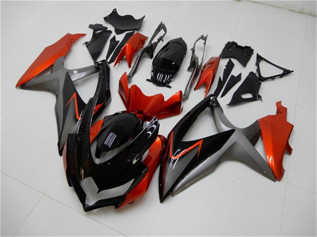 Billigste Schwarz Orange Grau Suzuki GSXR 600 / 750 K8 2008-2010 Verkleidungen Billigste Schwarz Orange Grau Suzuki GSXR 600 / 750 K8 2008-2010 Verkleidungen