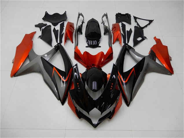 Billigste Schwarz Orange Grau Suzuki GSXR 600 / 750 K8 2008-2010 Verkleidungen Billigste Schwarz Orange Grau Suzuki GSXR 600 / 750 K8 2008-2010 Verkleidungen