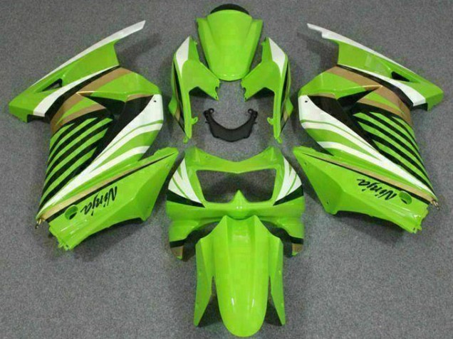 Billigste Grün Weiß Schwarz Ninja Kawasaki EX250 2008-2012 Verkleidungen