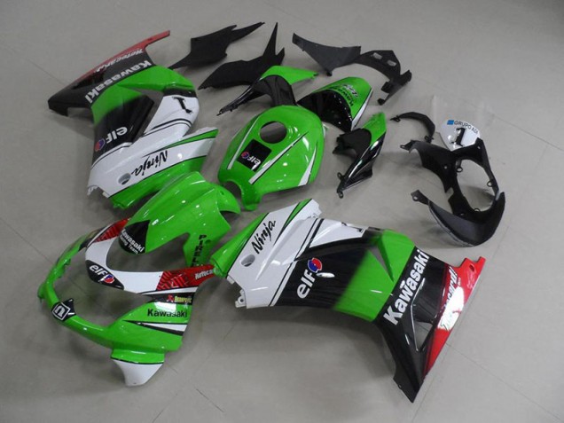 Billigste Grün Weiß Schwarz Kawasaki ZX 250R 2008-2012 Verkleidung