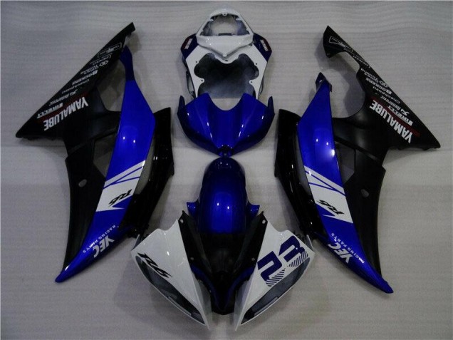 Billigste Blau Weiß Schwarz YEC 23 Yamaha R6 2008-2016 Verkleidungen