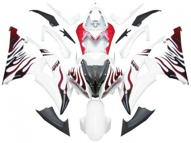Billigste Weiß Rot Flamme R6 Yamaha R6 2008-2016 Verkleidungen Billigste Weiß Rot Flamme R6 Yamaha R6 2008-2016 Verkleidungen