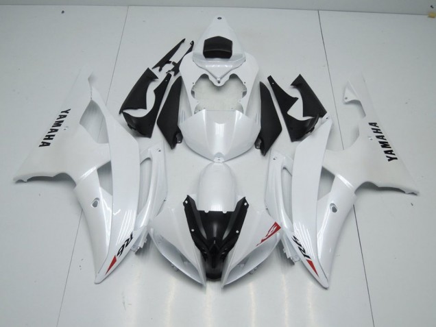 Billigste Perl Weiß und roter Aufkleber Yamaha R6 2008-2016 Verkleidungen