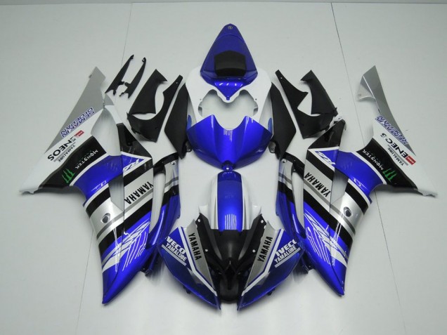 Billigste Blau Weiß ENEOS Monster Yamaha R6 2008-2016 Verkleidungen