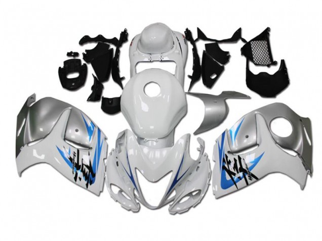 Billigste Weiß Blau Suzuki GSXR 1300 Hayabusa 2008-2019 Verkleidungen Billigste Weiß Blau Suzuki GSXR 1300 Hayabusa 2008-2019 Verkleidungen