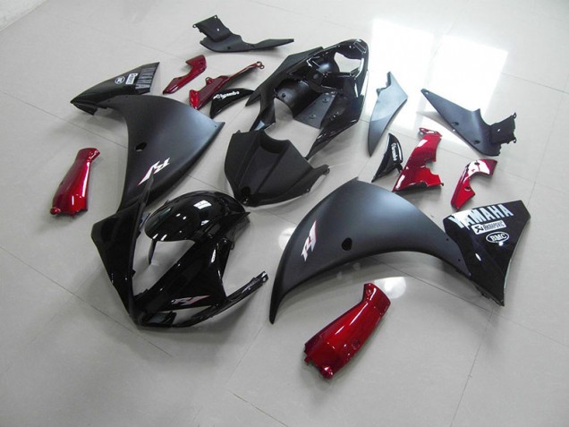 Billigste Matt Schwarz Rot Yamaha R1 2009-2011 Verkleidungen