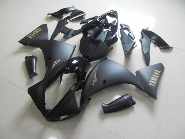 Billigste Matt Schwarz Gold Aufkleber Yamaha R1 2012-2014 Verkleidungen Billigste Matt Schwarz Gold Aufkleber Yamaha R1 2012-2014 Verkleidungen